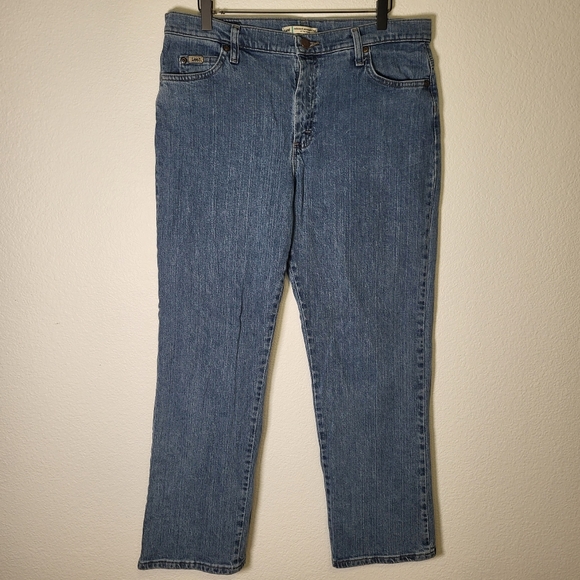 Lee Short Relxed Fit Straight-Leg Denim Jeans size 14 Short - Picture 1 of 8